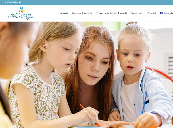 garderie_coeurjoyeux Création du site web pour la Garderie Les P'tits Coeurs Joyeux.